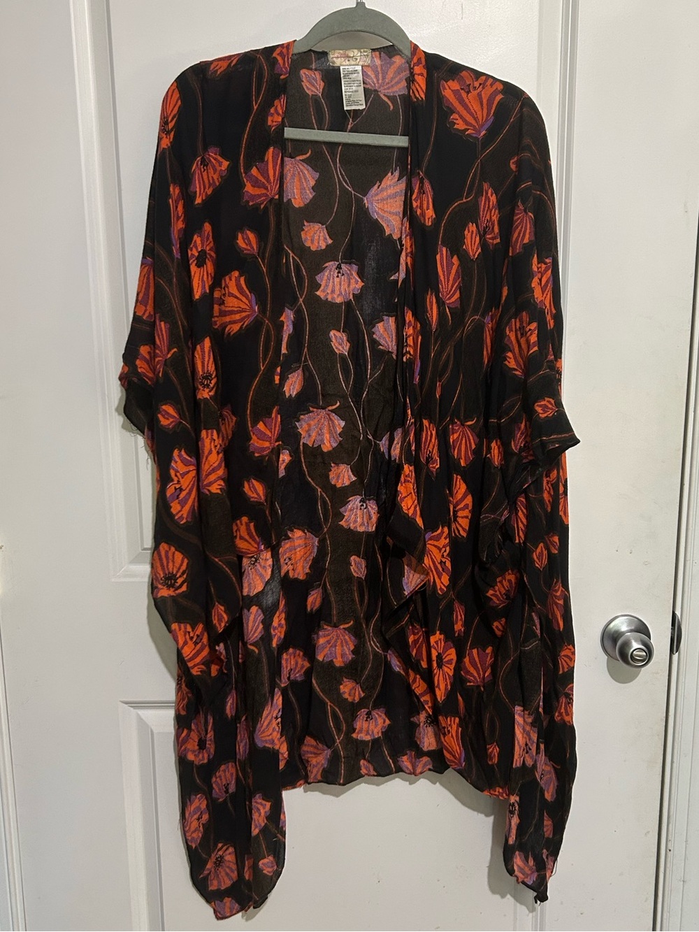 Free People Floral Kimono Duster OS